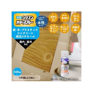 カンペハピオ 水性シリコンカラースプレー つや消しとうめい 420ml FCB332M-イメージ2