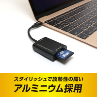 ミヨシ USR-CSD1/BK SDカードリーダ・ライタ USB3．2Gen1対応 ブラック
