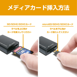 ミヨシ SDカードリーダ・ライタ USB3．2Gen1対応 ブラック USR-CSD1/BK-イメージ6