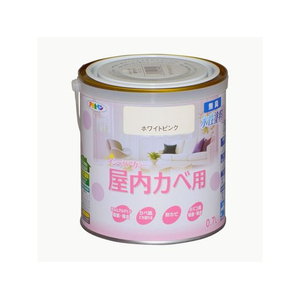 アサヒペン New水性インテリア屋内カベ 0.7L ホワイトピンク FCB728G-イメージ1