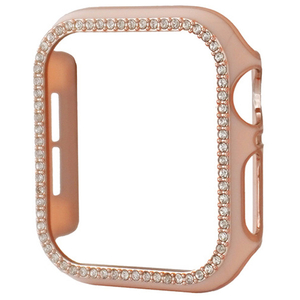 GAACAL Apple Watch Series 7-8 [41mm]用スワロフスキーフレーム ピンク×ローズゴールド W00065PR5-イメージ1
