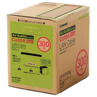 エレコム Cat6A 長尺LANケーブル 300m ホワイト LD-GPAL/WH300RS