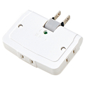エレコム コーナータップ 雷ガード付き(3個口) ホワイト T-KTR04WH