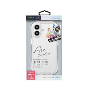 PGA iPhone 17用エアクッションケース スノー PG-25AAR04CL-イメージ1