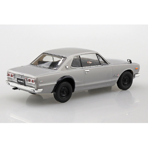 アオシマ 1/32 ニッサン C10 スカイライン 2000GT-R (シルバー) 楽プラ スナップキット No.16-SV Aﾗｸﾌﾟﾗ16SVC10GTRｼﾙﾊﾞ--イメージ3
