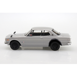 アオシマ 1/32 ニッサン C10 スカイライン 2000GT-R (シルバー) 楽プラ スナップキット No.16-SV Aﾗｸﾌﾟﾗ16SVC10GTRｼﾙﾊﾞ--イメージ4