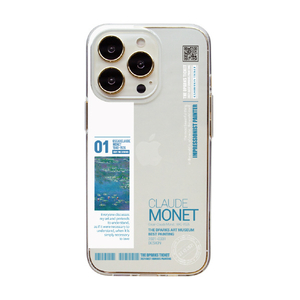 Dparks iPhone 14 Pro用ソフトクリアケース モネ DS24162I14P-イメージ1
