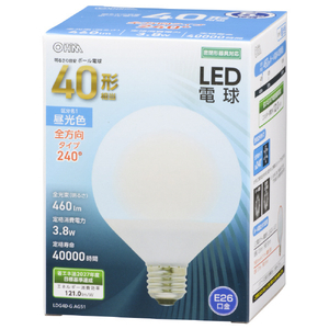 オーム電機 LED電球 E26口金 全光束460lm(3．8W普通電球サイズ) 昼光色相当 LDG4D-G AG51-イメージ1