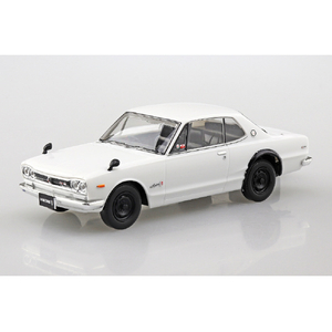 アオシマ 1/32 ニッサン C10 スカイライン 2000GT-R (ホワイト) 楽プラ スナップキット No.16-WH Aﾗｸﾌﾟﾗ16WHC10GTRﾎﾜｲﾄ-イメージ2