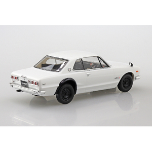 アオシマ 1/32 ニッサン C10 スカイライン 2000GT-R (ホワイト) 楽プラ スナップキット No.16-WH Aﾗｸﾌﾟﾗ16WHC10GTRﾎﾜｲﾄ-イメージ3