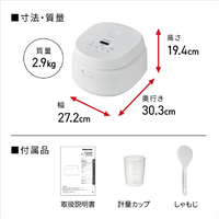 Panasonic 炊飯器 5.5合 SR-A110D 2025年製 ホワイト パナソニック SR-A110D-W IHジャー炊飯器 マイコンタイプ 5.5合