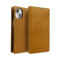 ABBI SIGNATURE iPhone 15用VINTAGE イタリアンレザー MagSafe対応ダイアリーケース タン ABS26163I15