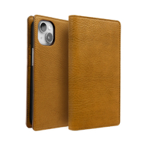 ABBI SIGNATURE iPhone 15用VINTAGE イタリアンレザー MagSafe対応ダイアリーケース タン ABS26163I15