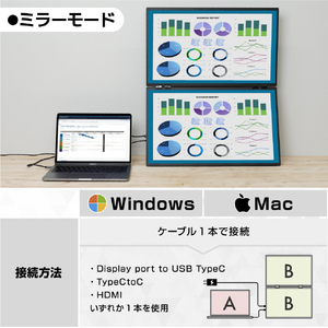 サンコー 23．8インチ上下2画面拡張デュアルモニター ブラック DMBG25HBK-イメージ11