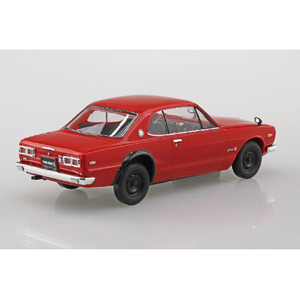 アオシマ 1/32 ニッサン C10 スカイライン 2000GT-R (レッド) 楽プラ スナップキット No.16-RD Aﾗｸﾌﾟﾗ16RDC10GTRﾚﾂﾄﾞ-イメージ3