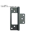 ARCH/鉄厚口フラッシュ丁番リング入 76mmカシメ シルバー塗装 FCD016D-1688010