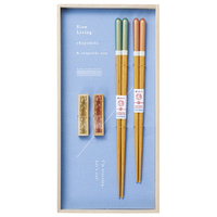 イシダ 桐箱箸置付夫婦箸 スローリビング ｷﾘﾊﾞｺﾊｼｵﾂｷﾒｵﾄﾊﾞｼｽﾛ-ﾘﾋﾞﾝｸﾞ