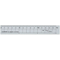 クツワ アルミ定規 15cm シルバー FCU8567-XS03SV