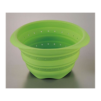 河西 シリコン おりたたみ水切ボール グリーン FC383LL-4214200