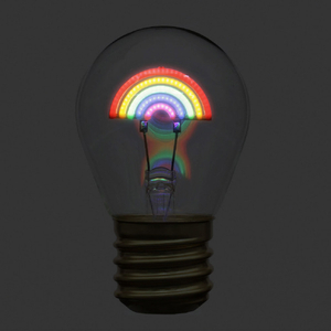 JTT かわいい電球型イルミネーション FunnyNeoBulb ファニーネオンバルブ にじ JTNBULB-RBW-イメージ2