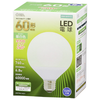 オーム電機 LED電球 E26口金 全光束760lm(6．8W普通電球サイズ) 昼白色相当 LDG7N-G AG51