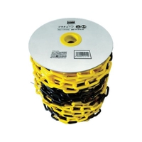 トラスコ中山 プラチェーン 8MM×50M 黄／黒 イエロー／ブラック約50cm FC244HJ-4163192