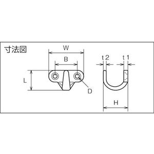 水本機械製作所 ステンレス コートフック(CHF) 幅40mm FC545FJ-8337822-イメージ2