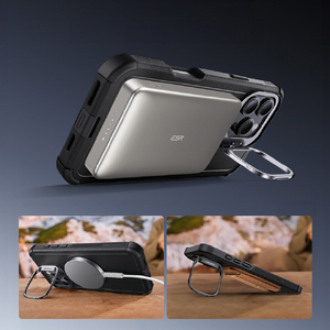 ESR iPhone 16 Pro用Cyber Armor スタンド付き耐衝撃ケース ブラック ES27166I16PR-イメージ3