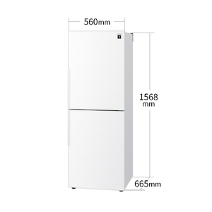 シャープ 【右開き】280L 2ドア冷蔵庫 アコールホワイト SJ-PD28R-W-イメージ2