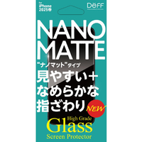 ディーフ iPhone 16e用High Grade Glass Screen Protector ナノマット DG-IPSE4NM3F
