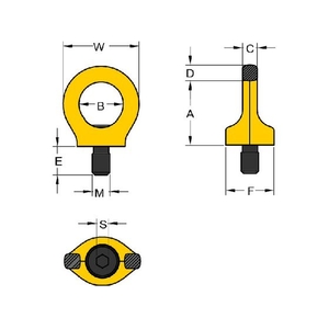 ＹＯＫＥ キー付きアイポイント M42 24t 縦吊り24／90°､横吊り9M4212382 FC700HC-1153389-イメージ2