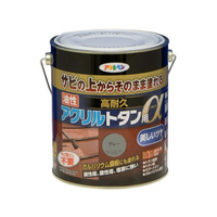 アサヒペン 油性高耐久アクリルトタンα 1.6KG グレー FC752NV