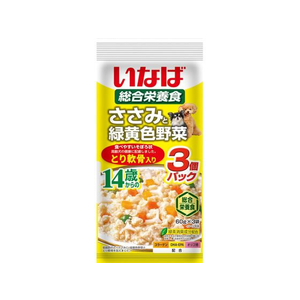 いなば ささみと緑黄色野菜 14歳からのとり軟骨入り 60g×3P FCU3051-イメージ1