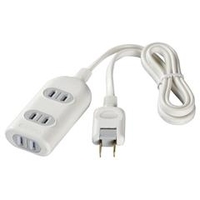 BUFFALO 2ピン式電源タップ シャッター付(3個口・2m) ホワイト BSTAPSH2320WH