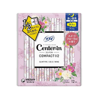 ユニ・チャーム センターイン コンパクト1／2 フローラルの香 多い夜羽付12枚 FC15904