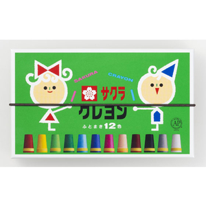 サクラクレパス クレヨン太巻 12色 FC62160-LY12R-イメージ1