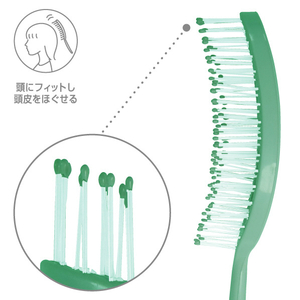 e angle 乾かしやすいヘアブラシ グレー ANGT-HBR-26-12-GY-イメージ3