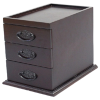 オスマック 仏壇前でも使える 和風ミニチェスト 3段 SDC-203BR