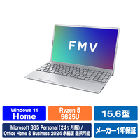 富士通 15．6型フルHD/Ryzen5/Radeonグラフィックス/メモリ16GB/約256GB SSD/DVD/WiFi 6E FMV Note A ファインシルバー FMVA500L1S
