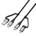 エレコム 4in1 USBケーブル(2．0m) ブラック MPA-AMBCC20BK