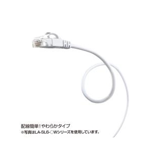 サンワサプライ カテゴリ6極細LANケーブル(2m) ブラック LA-SL6-02BK-イメージ3