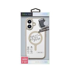 PGA iPhone 17用MagSafe ハイブリットケース ベージュ PG-25AMH02BE-イメージ1