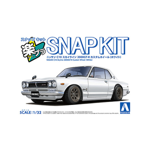 アオシマ Aﾗｸﾌﾟﾗ16CUWHC10GTRCﾎﾜｲﾄ 1/32ニッサン C10 スカイライン