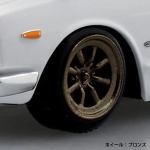 アオシマ 1/32ニッサン C10 スカイライン 2000GT-R カスタムホイール (ホワイト) Aﾗｸﾌﾟﾗ16CUWHC10GTRCﾎﾜｲﾄ-イメージ4