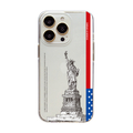 Dparks iPhone 14 Pro用ソフトクリアケース The 自由の女神 DS24168I14P