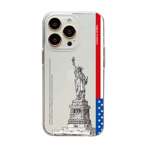 Dparks iPhone 14 Pro用ソフトクリアケース The 自由の女神 DS24168I14P-イメージ1