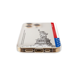 Dparks iPhone 14 Pro用ソフトクリアケース The 自由の女神 DS24168I14P-イメージ4