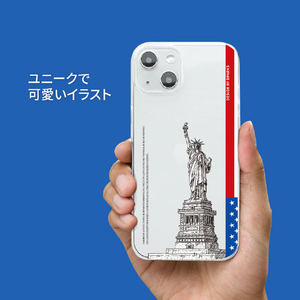 Dparks iPhone 14 Pro用ソフトクリアケース The 自由の女神 DS24168I14P-イメージ7