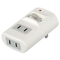 BUFFALO 2分配タップ 集中スイッチ/雷サージ防止付き(2個口) ホワイト BSTAPD03WH