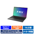 富士通 14型WUXGA/Core Ultra 5 226V/Arcグラフィックス 130V/メモリ16GB/約512GB SSD/WiFi 7 FMV Note U ピクトブラック FMVU59L1BA